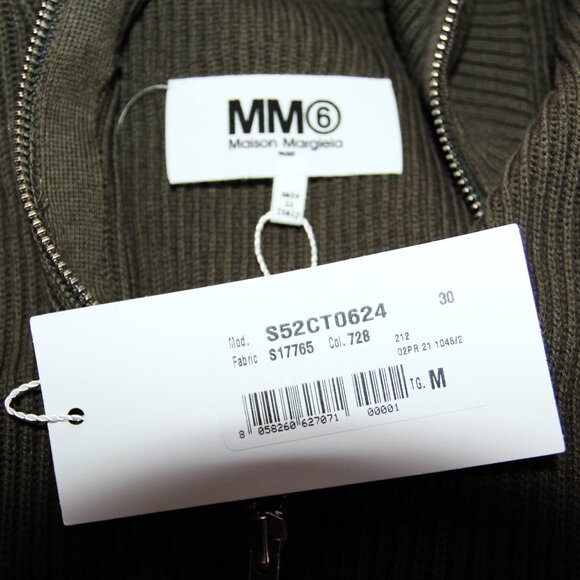 BNWT AW21 MAISON MARGIELA MM6 KNIT UP ZIP UP DRESS M - Picture 9 of 12